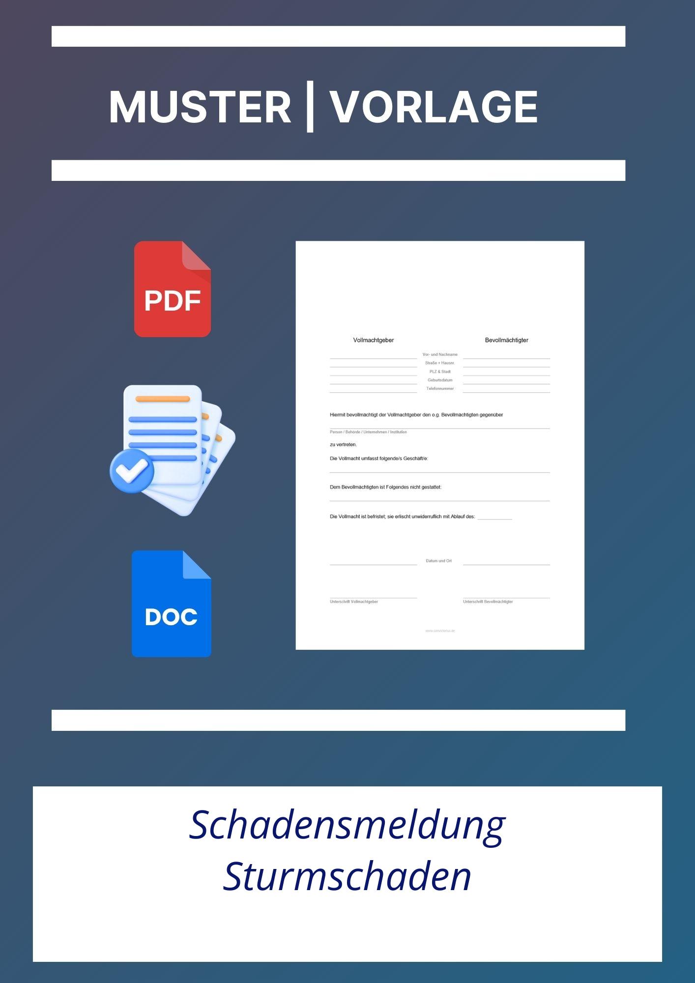 Schadensmeldung Sturmschaden